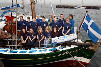 2012 Sail Trainees pictured onboard Swan