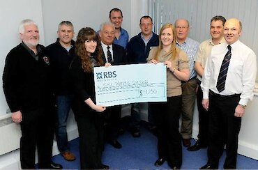 From left to right: George Simpson - Ian Manson (Bletty) Memorial Trust; Leslie Irvine - Lerwick Buiding Centre; Melanie Henderson - Lerwick Port Authority; Peter Malcolmson - Chairperson of Sail Training Shetland; John Henderson - Ocean Kinetics; David Henry - D H Marine; Fiona Dally - Shetland Tall Ships 20111 Limited; Brian Manson - Ian Manson (Bletty) Memorial Trust; Jim Anderson - Lerwick Community Council and Iain Tulloch - Merchant Navy Association of Shetland. 