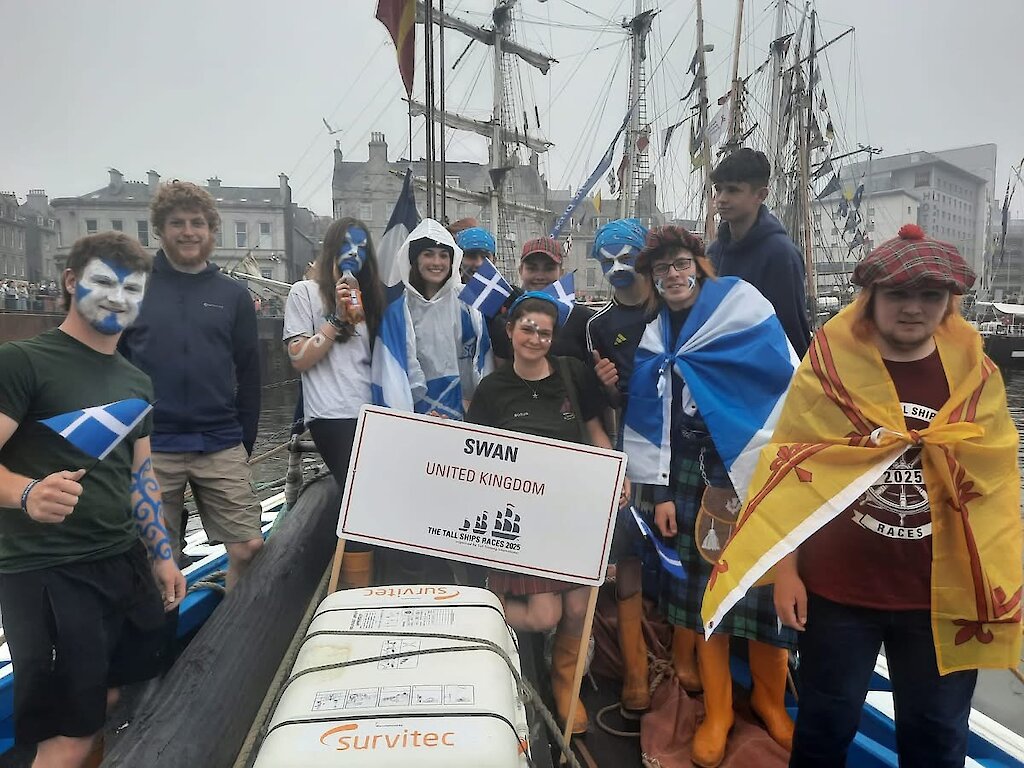 Stornoway trainees ready for the crew parade in Aberdeen!