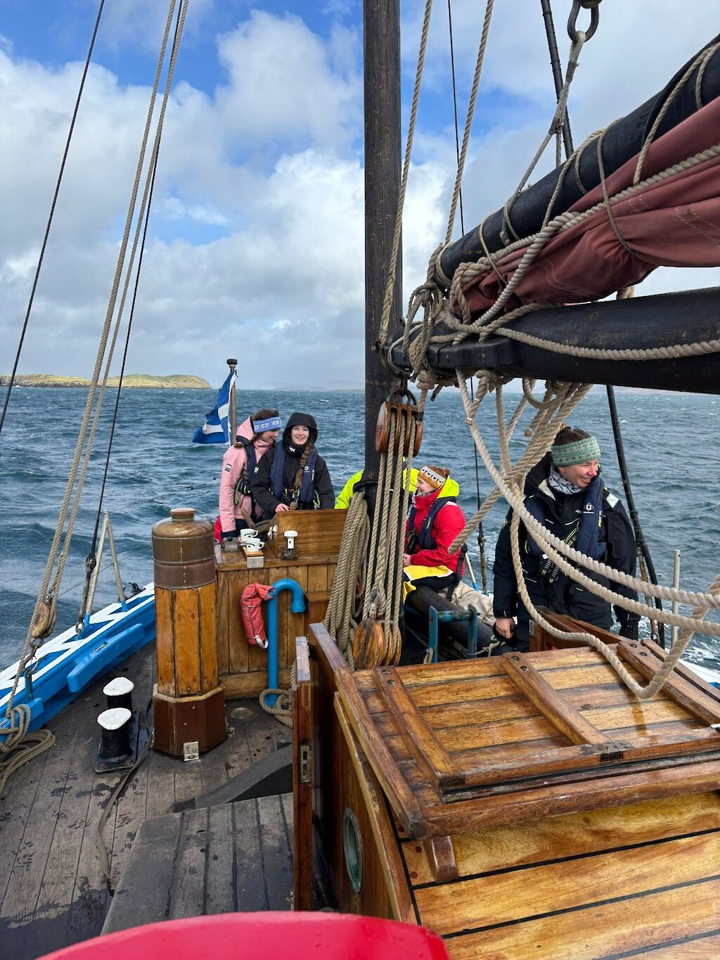 Sail Trainees at the Swan Helm