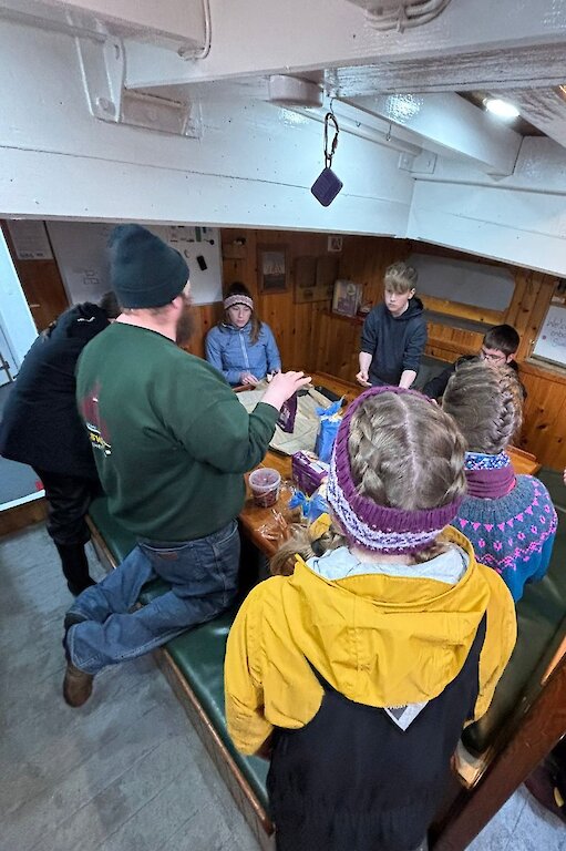 Sail Trainees preparing lunch